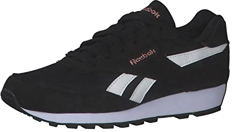 Reebok Rewind Run, Zapatillas Mujer, Core Black White Blush Metal, 42.5 EU
