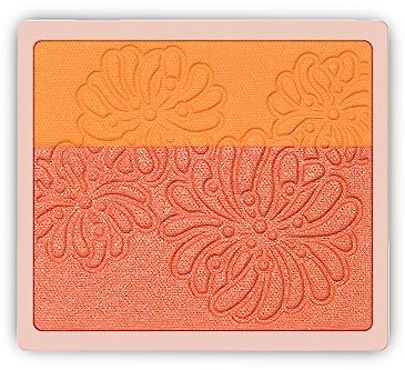 Paul & Joe Pressed Blush Palette Refill Only, Case Sold Separately, Oil-Absorbing Blush Powder, Bi-Color Face Blushes with Fitting Veil Powder, Yellow and Light Orange, 10 Tropical Mimosa, 0.17 oz