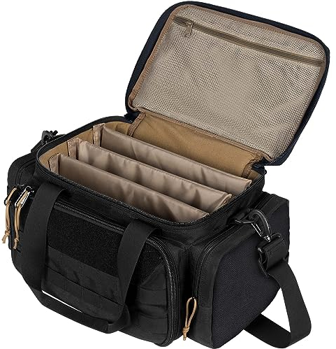 OneTigris Range Bag, Einsatztasche Polizei Tasche Taktisch Waffentasche für Jagd Schießstand Angeln Wandern Outdoor, Schwarz