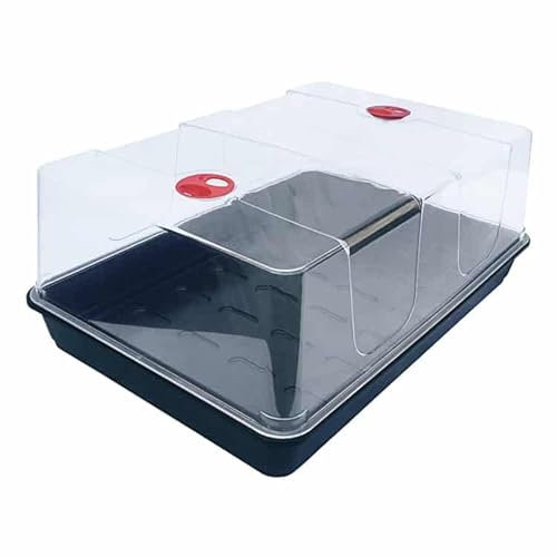 Muddy Hands Extra Large High Dome Propagator Garden Greenhouse Plant Seedling Seed Germination Tray with Lid (Without Drainage Holes)