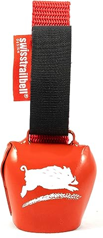swisstrailbell® Braveheart Edition Deep Red: Be Wild, Trailbell, Bear Bell, rotes Band