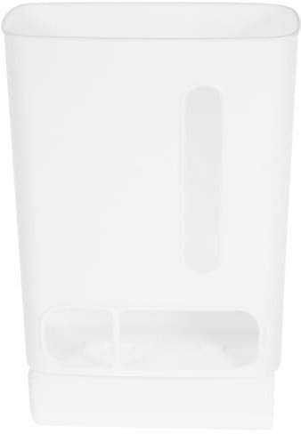 Kichvoe Aufbewahrungsbox für Müllsäcke Abfallbeutelspender Einkaufstütenschoner Müllbeutel Plastiktüten hängende Aufbewahrungsspender Spender für Einkaufstüten Mauer Tasche schmücken Weiß