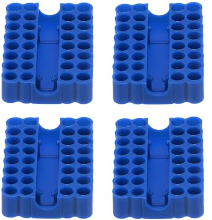 QUARKZMAN 4Stk Schraubenzieher Bit Halter Organizer 64x45x16mm Lagerkoffer | Plastik, 32 Löcher, Sechskant Bohrer, Für Jede 1/4 Metall Treiber Bit