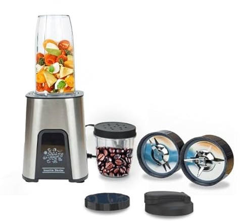 Rawhui Batidora de Vaso Individuales, 800W Portatil Eléctrica Batidoras Smoothies Maker para Moler y Mezclar, Licuadora para Zumos, Batidos, Cocina, Oficina, Gimnasio, 2 Botellas de 600ml, sin BPA