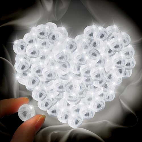 GAROMIA LED Ballons Lichter 100 Stück Mini Led Licht Ballonlichter Ballon Knicklicht Leuchtkugeln luftballon Warmes für Geburtstag Hochzeit Halloween Deko Weihnachten Party ﻿