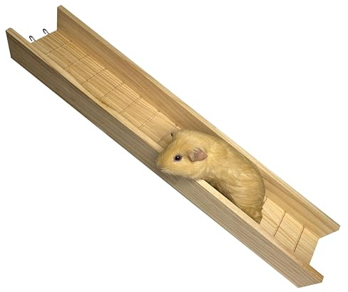 Meerschweinchen-Käfigbrücke, Kleintier-Holzleiter, Rampe, Meerschweinchen-Käfigzubehör, zweite Etage, Verbindungsbrücke für Meerschweinchen, Frettchen, Hamster (70 cm)