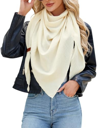 UMIPUBO Echarpe Femme Automne Chaude Coton Foulards Hiver Écharpe Doux Long Echarpes Léger Grande Châle Été Décontracté Triangle Scarf 190 * 80cm, Beige