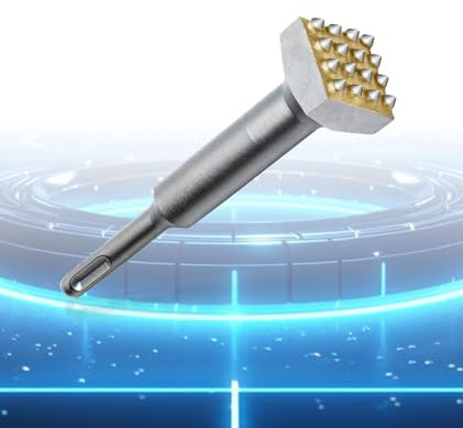 Sds Plus Bocciarda per Pietra Scalpello per Piastrelle Scalpello a Testa Quadrata Punta per Martello Elettrico a Testa Quadrata Da 40 Cr per Ponti In Pietra(SDS Plus 16T Round handle