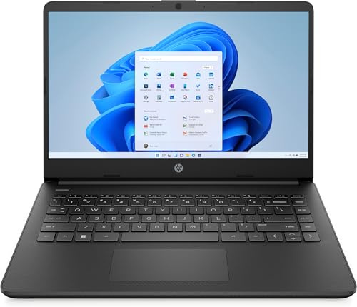 HP 14s-dq0550sa 14 Laptop (Intel Pentium Silver N5030 CPU | 4GB DDR4-2400MHz RAM | 128GB NVMe SSD | Intel UHD Graphics | Windows 11 Home) - Jet Black