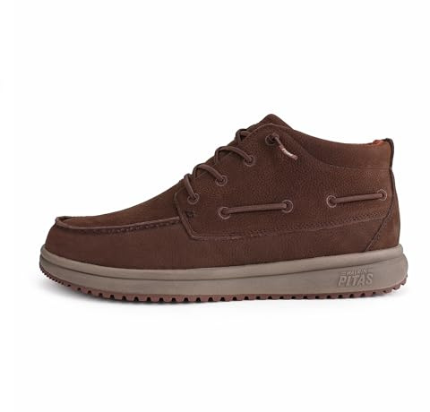 WALK IN PITAS | TIMOR LEATHER | Botas de Hombre Casual | Botín Serraje Hombre | Bota Urbana de Caña Baja | Calzado Cómodo Chico | Zapatillas Casual Invierno Hombre | Zapatos PITAS Hombre | Marrón 45