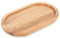 Piriuuo Plateau de service ovale en bois d'acacia - 20 x 12 x 1,5 cm - Marron - Pour pain, desserts, biscuits, thé, café, gâteaux, fruits, petits objets