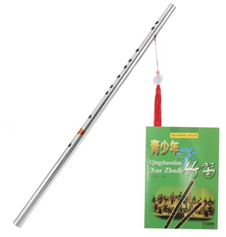GREENADSCAPE Chinesisches Edelstahl-blasinstrument Traditionelle Vertikalflöte Holzblasinstrument Für Anfänger Präzise Stimmung Kulturreiches Musikinstrument