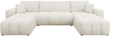 Mirjan24 Wohnlandschaft Furyn U, Ecksofa mit Schlaffunktion und Bettkasten, U-Form Couch, symmetrisches Polstersofa, Eckcouch (Velo 621)