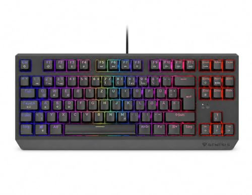 Genesis Thor 230 TKL - Teclado para gaming, color rojo