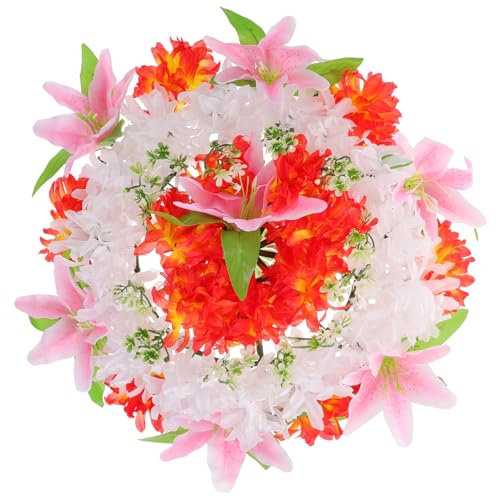 SOIMISS Ghirlanda Fiori Per Tomba Sacrificale Ghirlanda Per Cimitero Fiori Artificiali Decorazione Funebre Materiale Resistente e