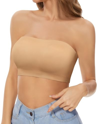 MELLIEX Reggiseno a Fascia Senza Spalline Donna Senza Cuciture Reggiseno Senza Ferretto Bralette Invisibile Schiena Nuda Top a Tubo Comodo Strapless Bra