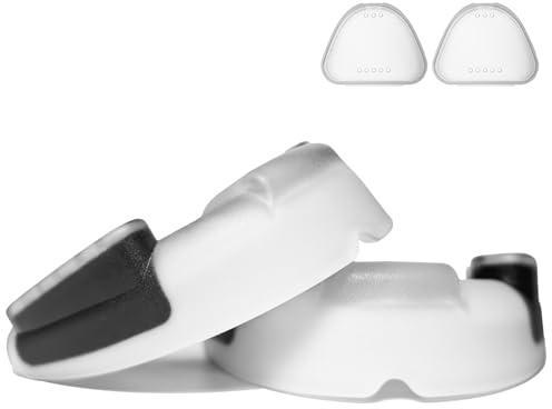 RYHHH 2 Piezas Protector Bucal Deportivo, Challenger Protector de Dientes, para Todos los Deportes de Contacto, incluidos Rugby, MMA, Artes Marciales de Kickboxing, Judo, Hockey y Boxeo(Negro-Blanco)