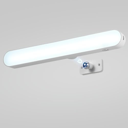 Combuh Luz para Tocador de Maquillaje Lues Espejo Baño Sin Cable Sin Instalación, Autonomía 14 Días 4000mAh Lampara LED Espejo Recargable con Usb 3 Temperaturas de Color Ajustables 1 Unidad