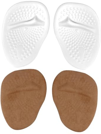 Hohopeti 2 Paare Silikon High Heel Einlegesohlen Vorfußpolster Dicke Rutschfeste Schuhkissen gegen Schmerzen Haftende Sohlenpads für Damen Pumps und High Heels Komfortable Fußpolster