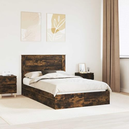 Gecheer Modern style storage bed frame + built-in drawers + engineered wood + suitable for bedroom Model3410257