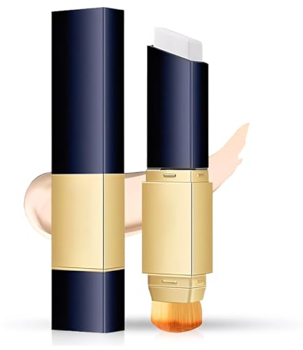 Stick de Maquillaje Multiusos - Base, Corrector e Iluminador en Barra, con Pincel, Fórmula Cre-mosa de Fácil Difuminado