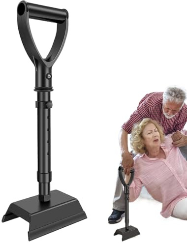 Dispositivo de apoyo de aluminio para ancianos – Ayuda de elevación de pie de metal, equipo de ayuda para personas mayores resistente, marco de asistencia de equilibrio reforzado, herramienta de