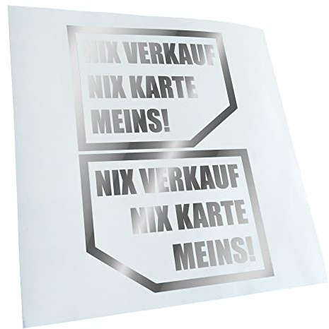 Kiwistar - Autoaufkleber - Nix verkaufen, nix Karte, Meins! 12,5 x 10 cm - Heckscheibe Auto Aufkleber wetterfest für Kfz LKW Mofa Truck - Sticker außen selbstklebend Tuning Zubehör für Fenster Fahrzeug