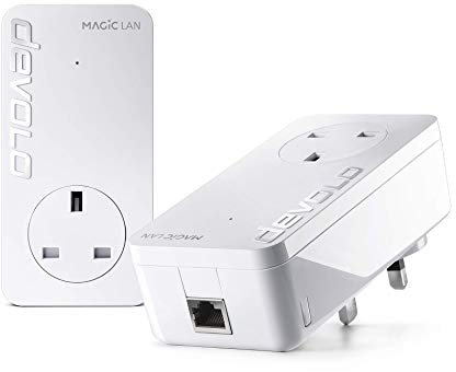 devolo Magic 1-1200 LAN Powerline Starter Kit, Stable Home Working, High Performance (Up to 1200 Mbps for Your Powerline Home Network, Internet from Any Wall Socket, Plug and Play, Easy Config)