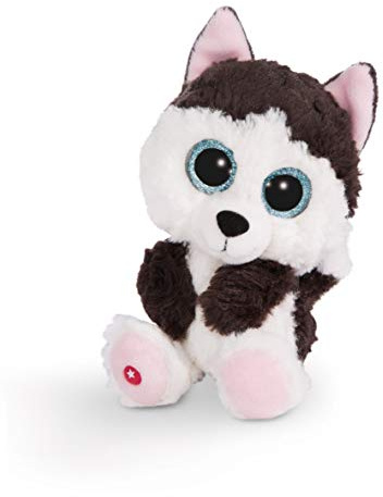 NICI Glubschis: Das Original – Glubschis Husky Barkley 15 cm – Kuscheltier Hund mit großen Augen – Flauschiges Plüschtier mit großen Glitzeraugen – Schmusetier für Kuscheltierliebhaber – 45558