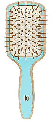 Brosse Démêlante Ilū Bamboom Carré Bleu