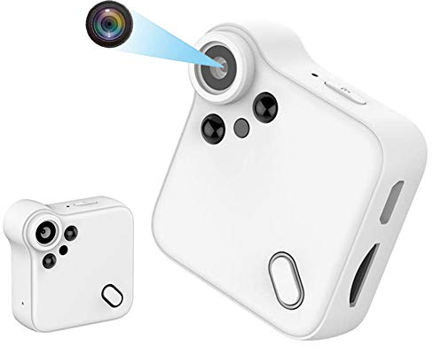 RNNTK Mini Senza Fili Telecamera, Casa Sorveglianza Remota Nascosta Telecamera Spia Rilevamento di Movimento Visione Notturna A Infrarossi,Full HD 1080P WiFi Pocket Telecamera per Interno Ed Esterno