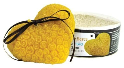LYSON Kerzengießform Silikonform Das Rosenherz - Die Höhe: 3 cm für Bienenwachskerzen Aromatherapie Kerzen 3DGiessform zur Kerzenherstellung Bienenwachskerzen gießen Geschenkidee