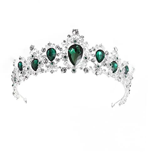 UKCOCO Tiara-krone Für Damen Hochzeitskopfschmuck Mit Kristallen Silberfarbene Basis Blau Leicht Und Langlebig Für Braut Und Party-anlässe