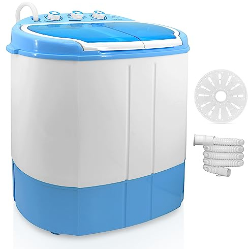 PURE CLEAN Washing Machine Portable 2-in-1&Spin-Dryer-Convenient Top-Loading Easy Access,Energy&Water Efficient Design,Ideal for Smaller Loads-No Special Parts or Plumbing Required-2 FT Drainage Hose