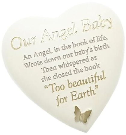 Angraves Our Angel Baby Butterfly Graveside Memorial Heart Grave Plaque Ornament Decoration
