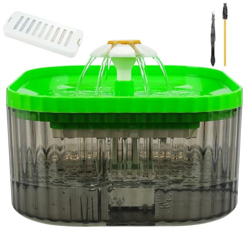 Ecoastal Cat Water Fountain,Transparent Pet Drinking Fountain,Kitten Puppy Automatic Water Dispenser Ultra Quiet Pump Pure Water Filtration System USB Powered Pet Supplies Gift,2.5L