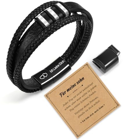 SUNSH Ich Liebe Dich Geschenke für Männer,Geschenke für Männer Ehemann Freund-Armband Valentinstag Jahrestag Geschenk für Ihn, Weihnachten Geburtstag Liebes Geschenk für Ihn Freund Mann Ehemann