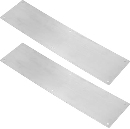 Plaque de coup de pied de porte, plaques de coup de pied en acier inoxydable de 16 X 4 pouces pour portes intérieures et extérieures, évitez que la porte ne donne des coups de pied