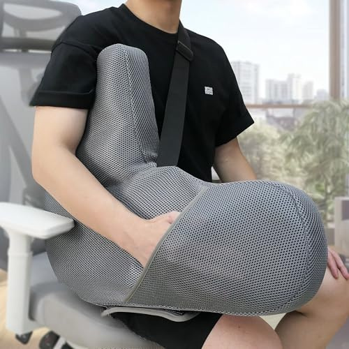 Almohada para después de cirugía de hombro, almohada inflable para dolor de hombro, almohadas de brazo para adultos después de cirugía, almohada de durmiente lateral para alivio del dolor de cuello