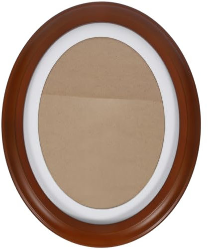 IMIKEYA 10 Inch Classic Oval Wood Picture Frame Oval Photo Frame Wall Hanging Picture Frame for Living Room Bedroom Decoration B
