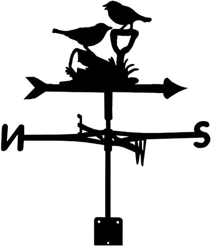 LaYiQimn Wetterfahne Kreative Wetterfahne, Tier-Vogel-Dekoration, Windfahne, langlebig, Wetterfahne aus Edelstahl, Outdoor, Bauernhaus, Garten, Terrasse, Hof, Dach, Ornament, Wetterfahnen