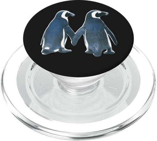Penguin Phone Grip Pop Up Holder Black & White Cute Penguin PopSockets PopGrip für MagSafe