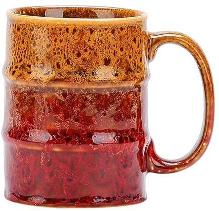 ZPPLD Tasse en Céramique 450ml avec Glaçure Réactive, Grande Tasse à Café avec Anse, Porcelaine Durable, Compatible Micro-ondes & Lave-vaisselle pour bureau et maison, cadeau et cadeau (8)
