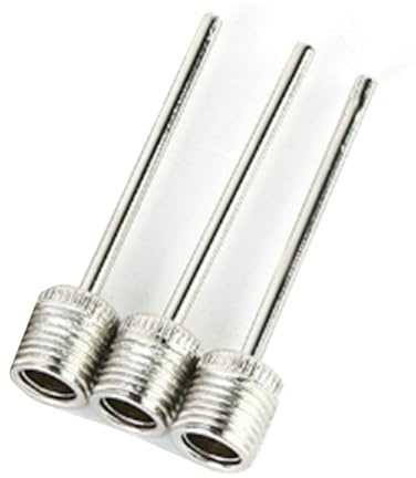 Sarngk 3 Piece Ball Pump Inflation Needle, Stainless Steel Air Pump Needle for Inflating Football, Basketball, Volleyball