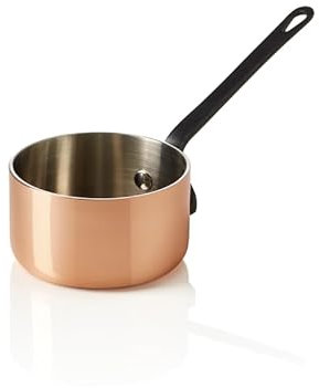 Mini casserole de service Mini Cooper 3PLY avec poignée noire, Ø 8 cm, 230 ml, cuivre/aluminium