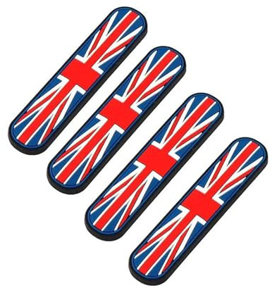 car decor For Mini For Cooper F54 F55 F56 F60 R50 R55 R56 R60 Car Door Guard Bumper Protector Anti-Collision Strip Stickers Auto Accessories(UNION JACK 4PCS)