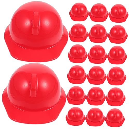 TOBBOMEY 20stücke Mini Schutzhelm Für Puppen Miniatur Bauhelme Aus Kunststoff Hut Für Puppen Sicherheitshelme Für Miniaturpuppen Helme Für Plastikpuppen Dekoratives Accessoire Für Anziehpup