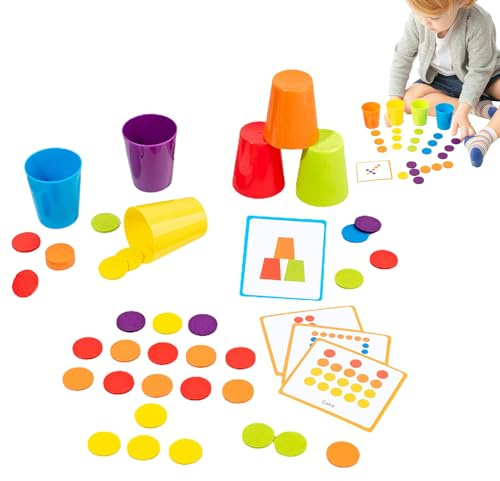 Regenbogen -Stapelbecher, Stapelbecher Spielzeug für Kleinkind Frühe