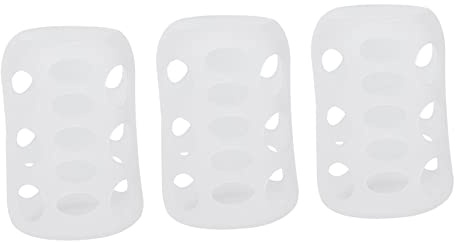 Protector de Biberón de Silicona 3 Piezas para Botella de Leche | Anticaída, Tacto Suave y Cómodo, Funda de Color Claro para Uso en Botellas de Leche