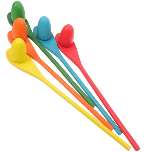 POPETPOP Jeu de Cuillère à Œuf Éducatif pour Garçon Fille de Couleurs pour Plein Air et Développement Coordination